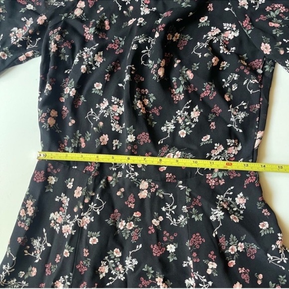 Reformation Jolene mini dress size 8 black floral minidress - Picture 7 of 8